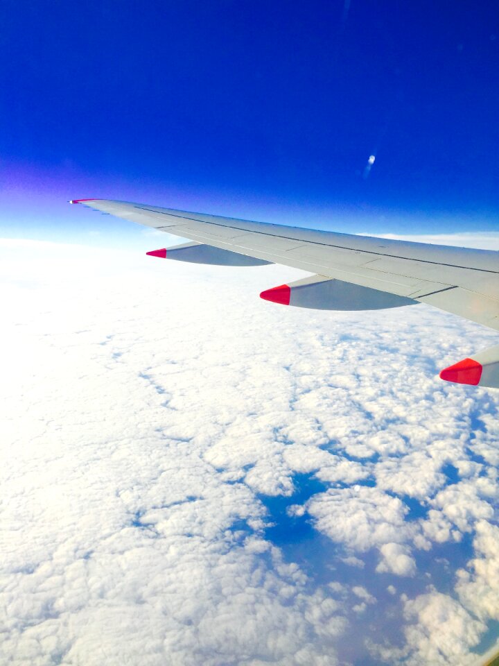 Cloud airplane transport photo