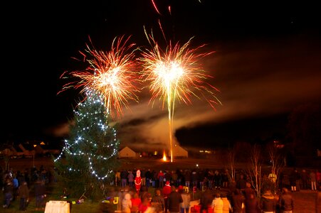 Christmas fir branch star photo