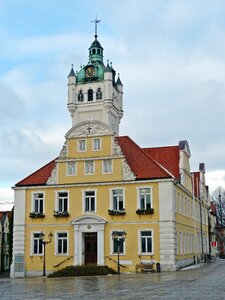 Old house historic town hall facade