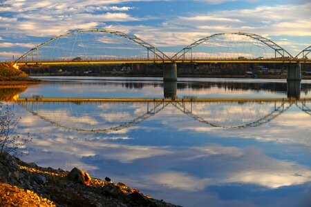 Backlight mirroring evening sun