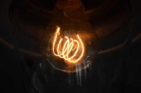 Lamp light bulb glow photo