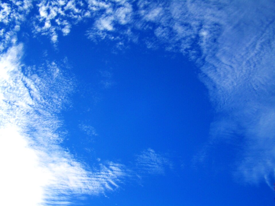 Blue sky veil of clouds nature