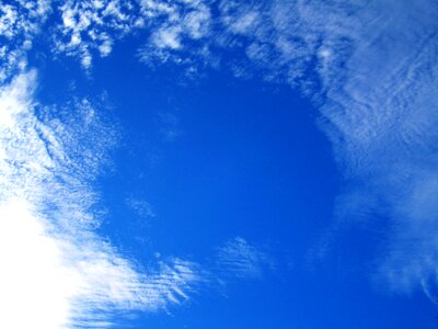 Blue sky veil of clouds nature