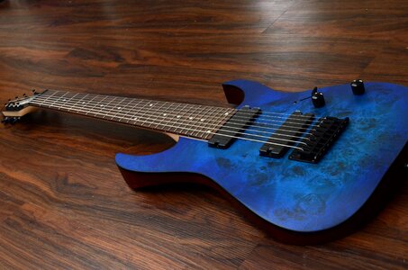 Blue brown guitar
