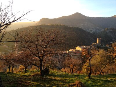 Landscape lucéram old village