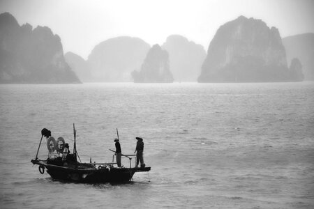 Vietnam fisherman halong photo