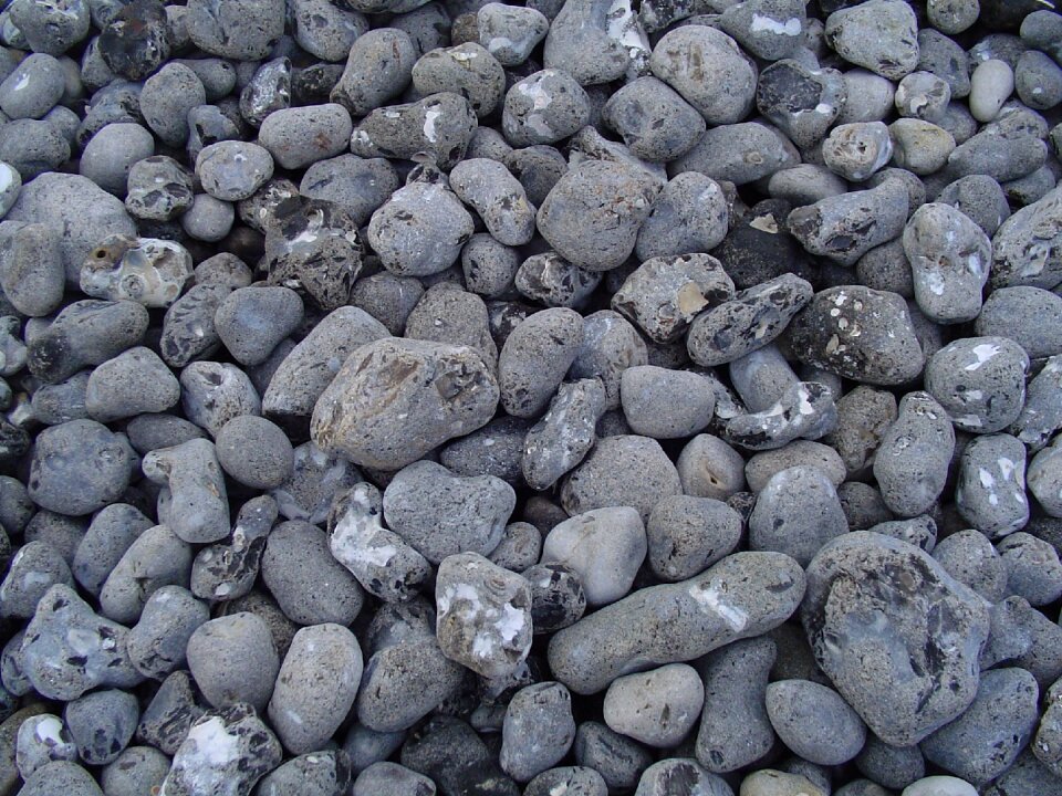 Grey pebbles beach
