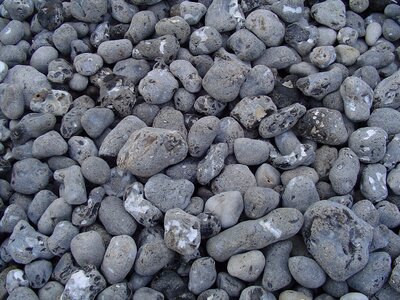 Grey pebbles beach photo