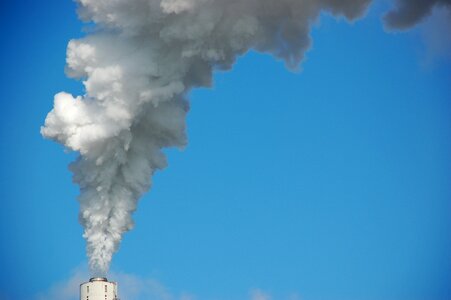 Blue sky smog exhaust