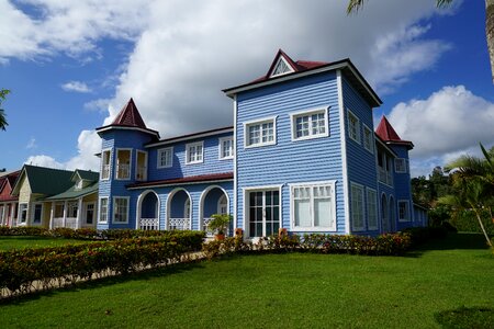 Colorful wooden house photo