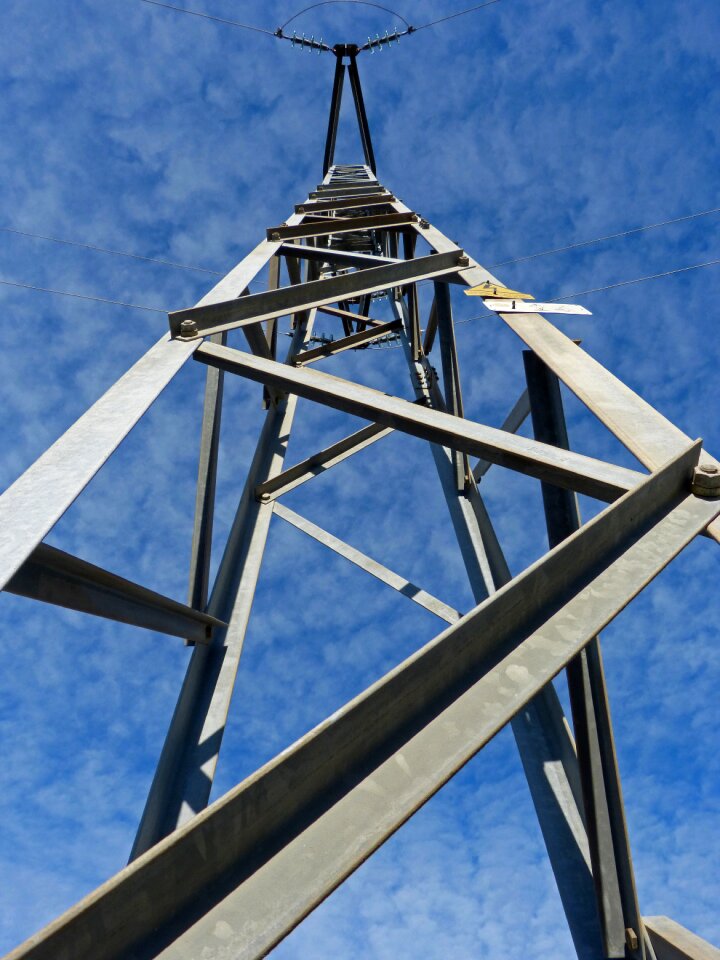 Electrical tower power line perspective
