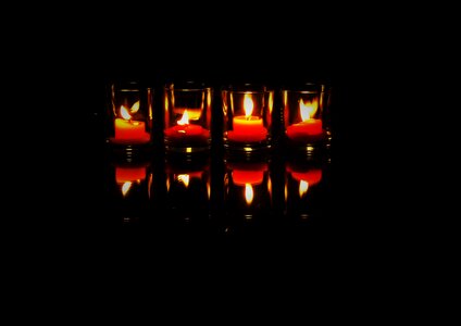 Lights candles atmospheric