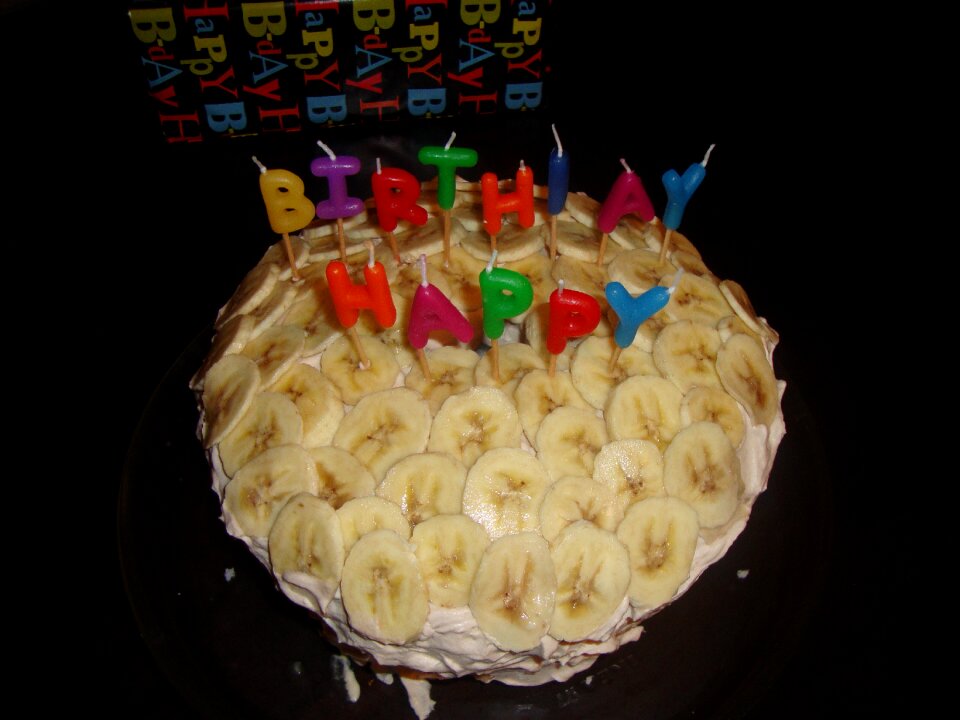 Homemade black birthday black cake