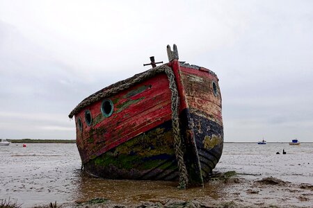 Wreck red abandoned photo