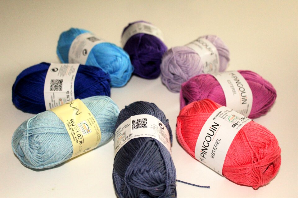 Colourful craft yarn