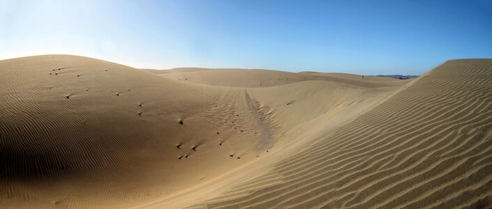 Canary islands sand panorama photo