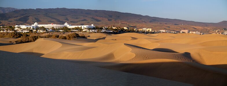 Canary islands sand panorama photo