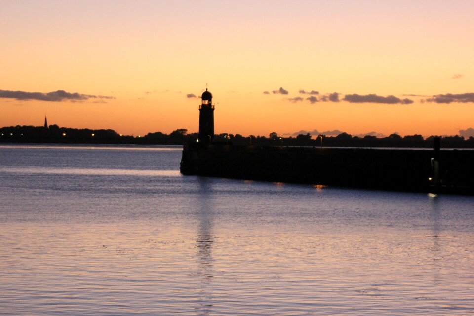 Bremerhaven lighthouse sunset