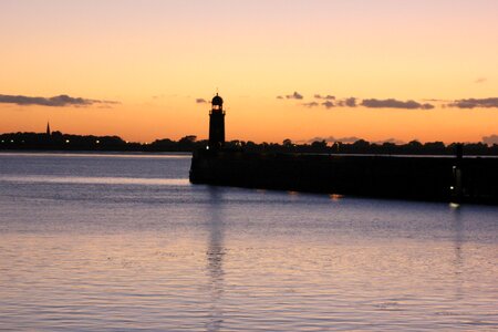 Bremerhaven lighthouse sunset
