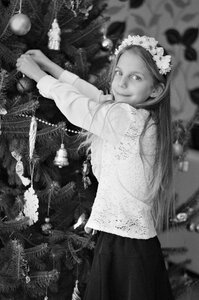 Portrait black and white holiday