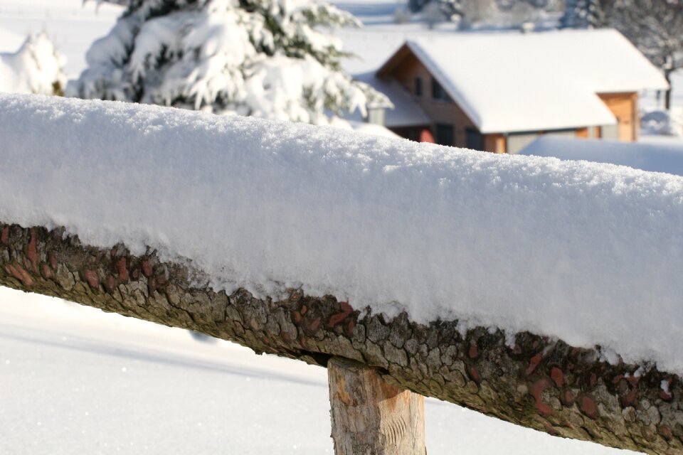 Fence snow covered snowdrift