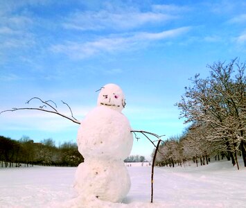 Snowman winter snow