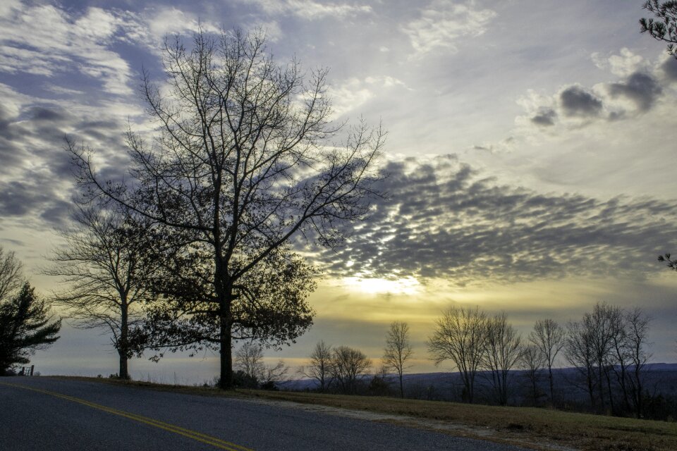 Dusk sun landscape