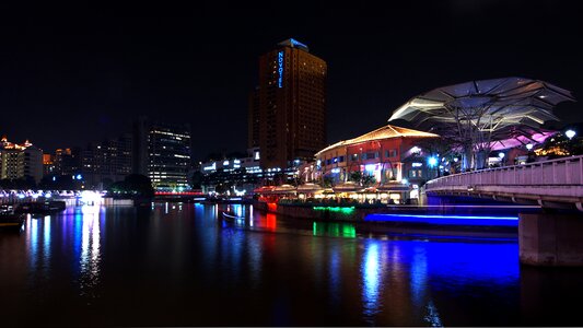 Singapore night river photo