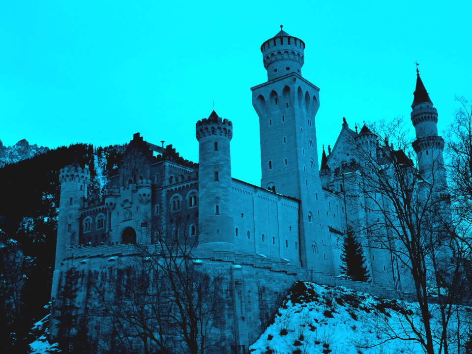 Blue winter neuschwanstein