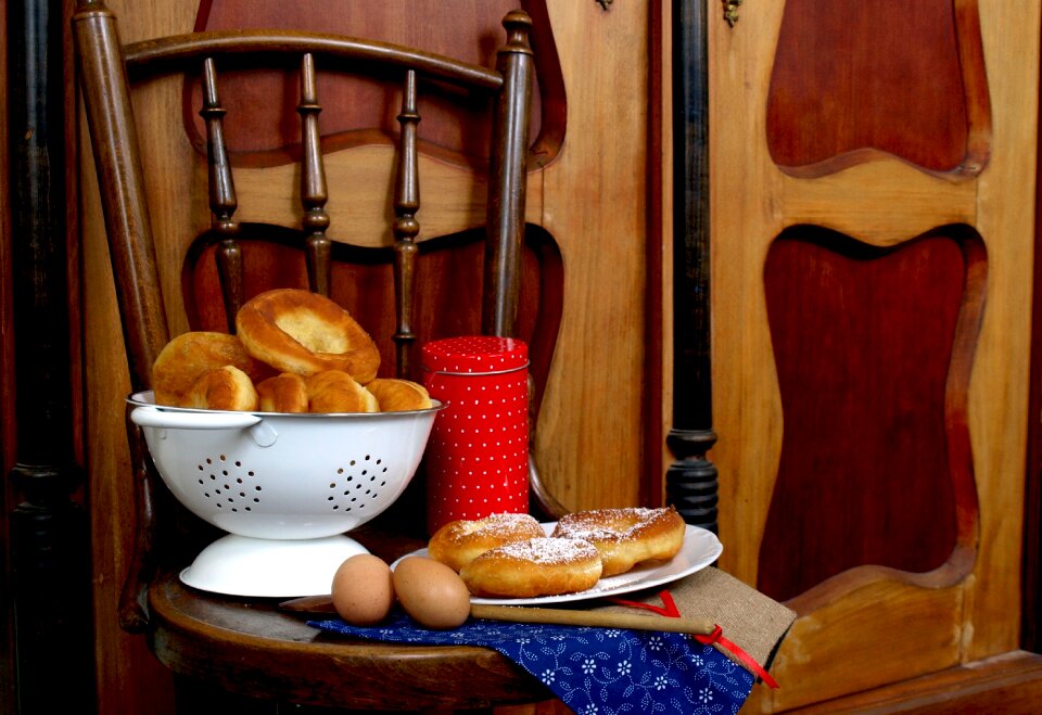 Donut chair wooden spoon photo