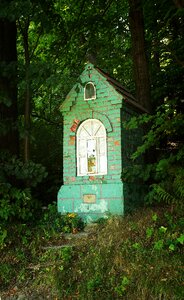 Monument building forest