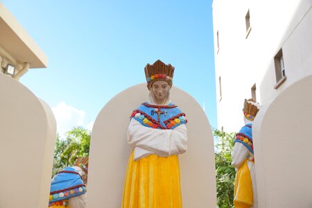 Caribbean church statue