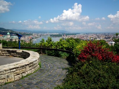 Budapest look on the plague of the gellért mountain budapest danube photo