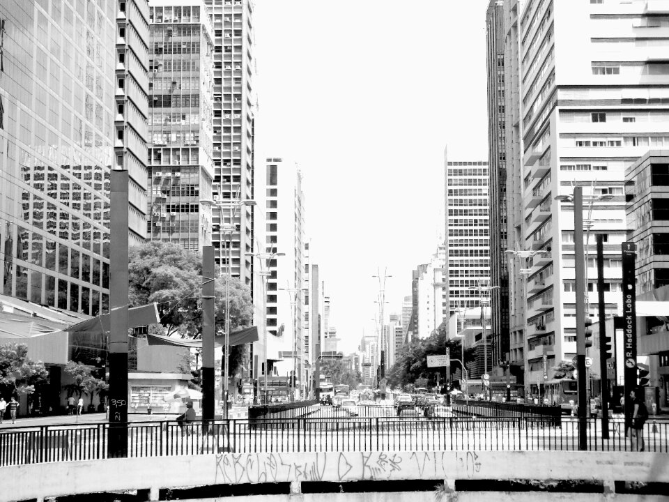 Brasil sao paulo black and white
