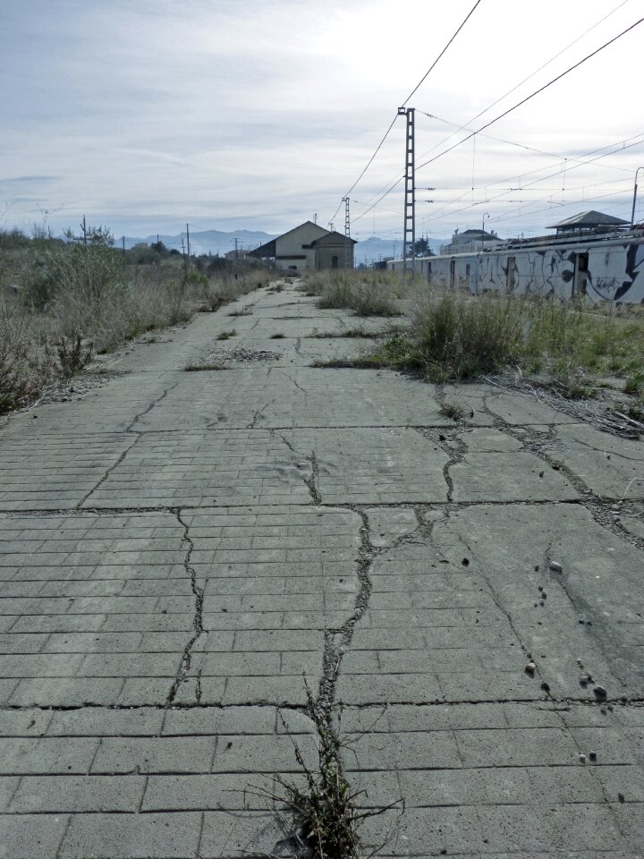 Old abandoned cracked