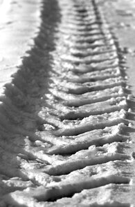 Snow track trail photo