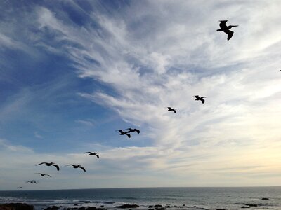 Ocean blue blue sky