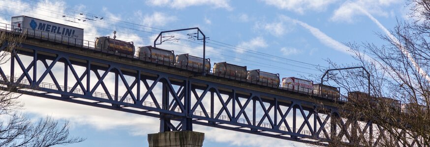 Railway bridge rail traffic train photo