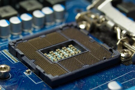 Technology circuit processor board photo