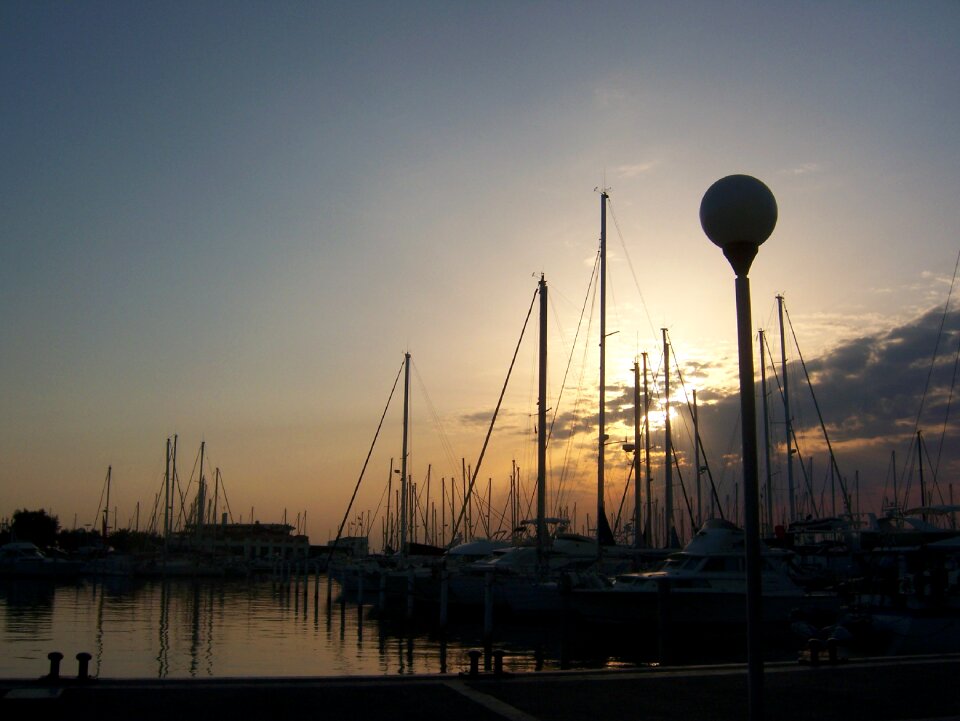 Nature port sunset