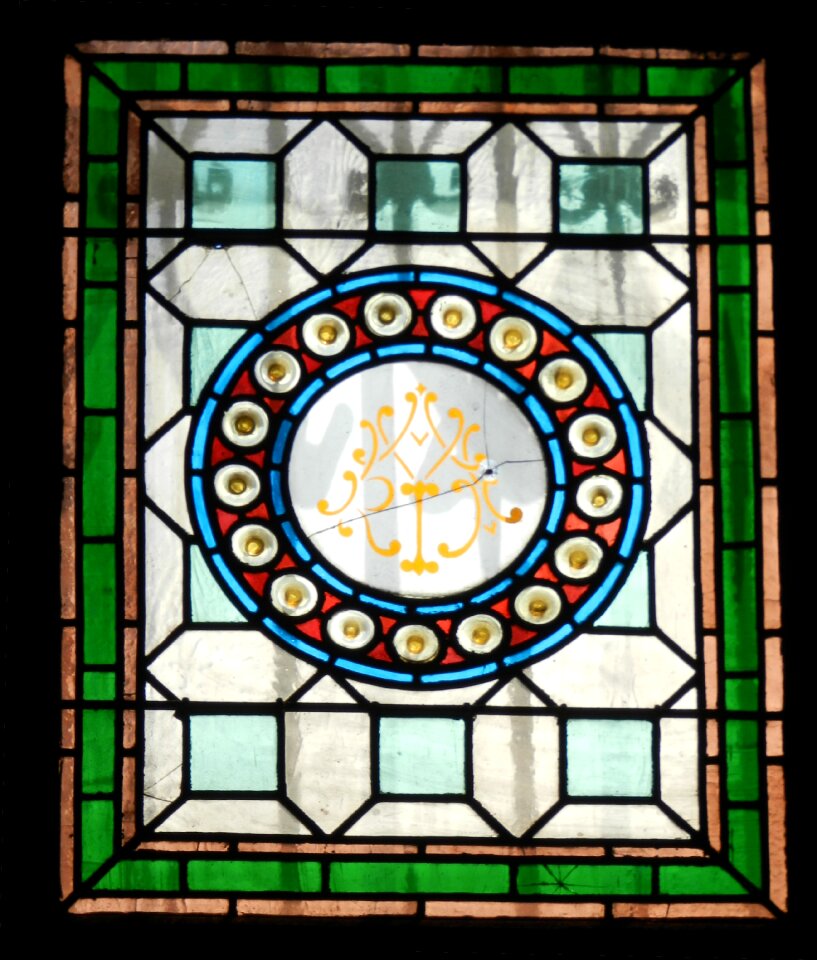 Glass stained glass window colorful