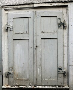 Wooden shutters closed structure photo