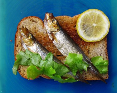 Sprats lemon salad