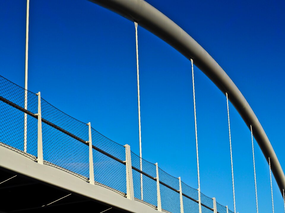 Railing bridge construction pedestrian bridge