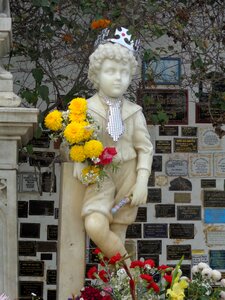 Priest cemetery child photo