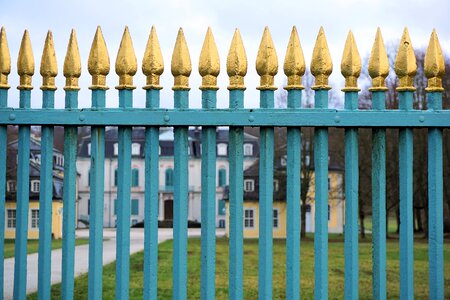 Metal garden fence demarcation