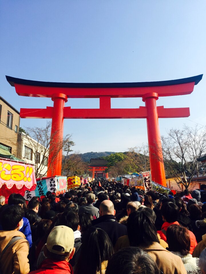 New year's day fushimi inari japan