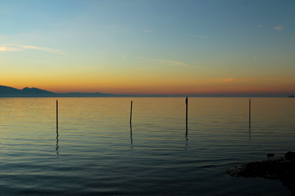 Sunset water nature sky photo