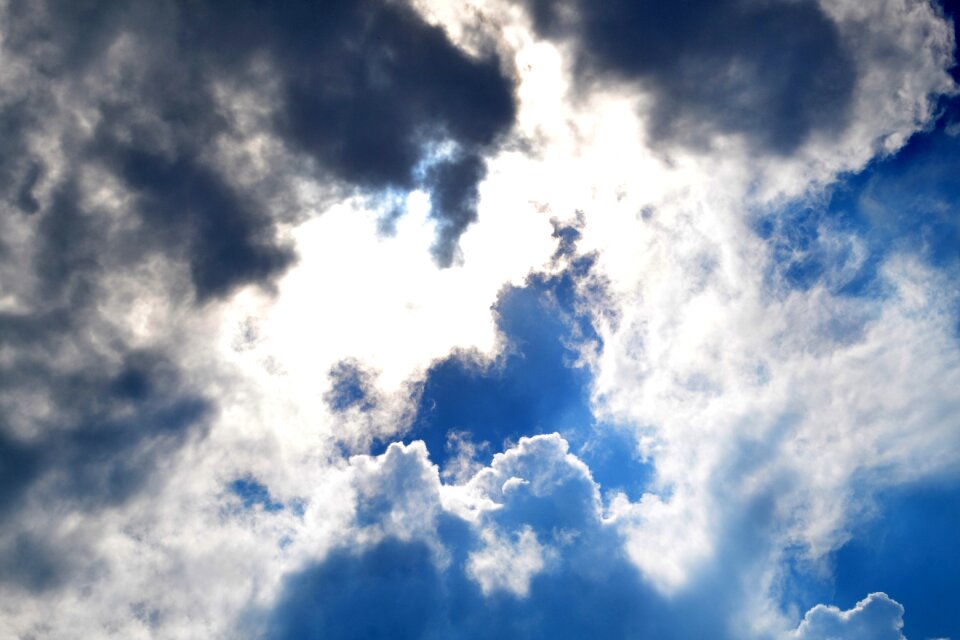 Sun light blue sky miracle
