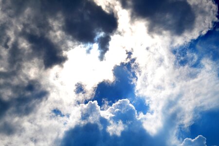 Sun light blue sky miracle photo